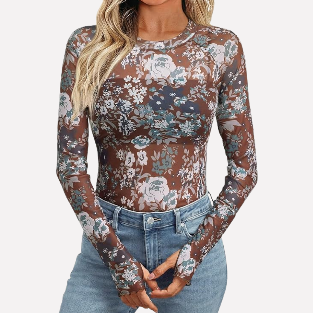 Top in Pizzo Trasparente a Rete