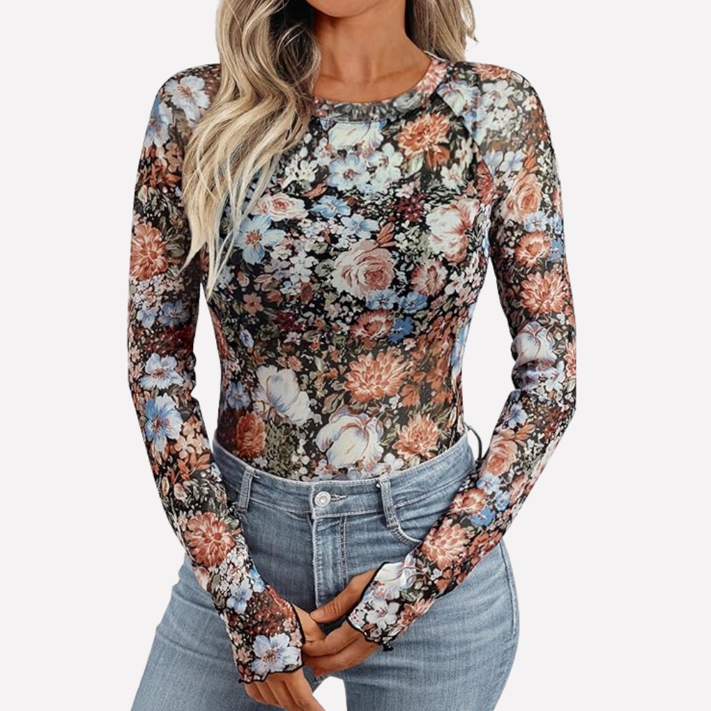 Top in Pizzo Trasparente a Rete