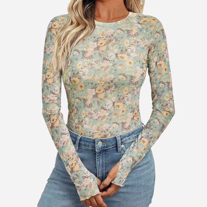 Top in Pizzo Trasparente a Rete