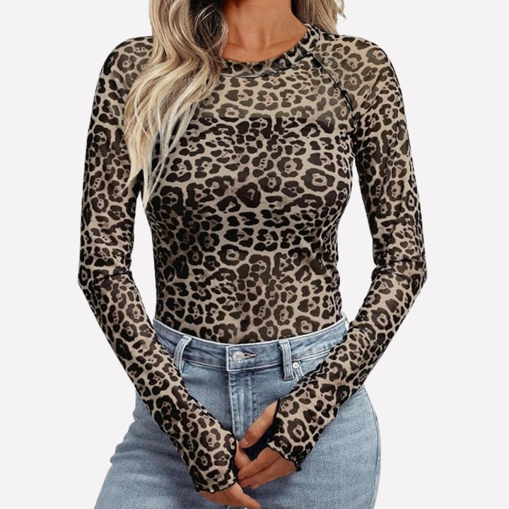 Top in Pizzo Trasparente a Rete