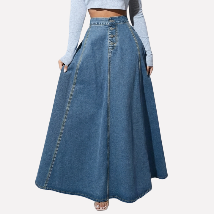 Gonna in Denim A-Line da Donna