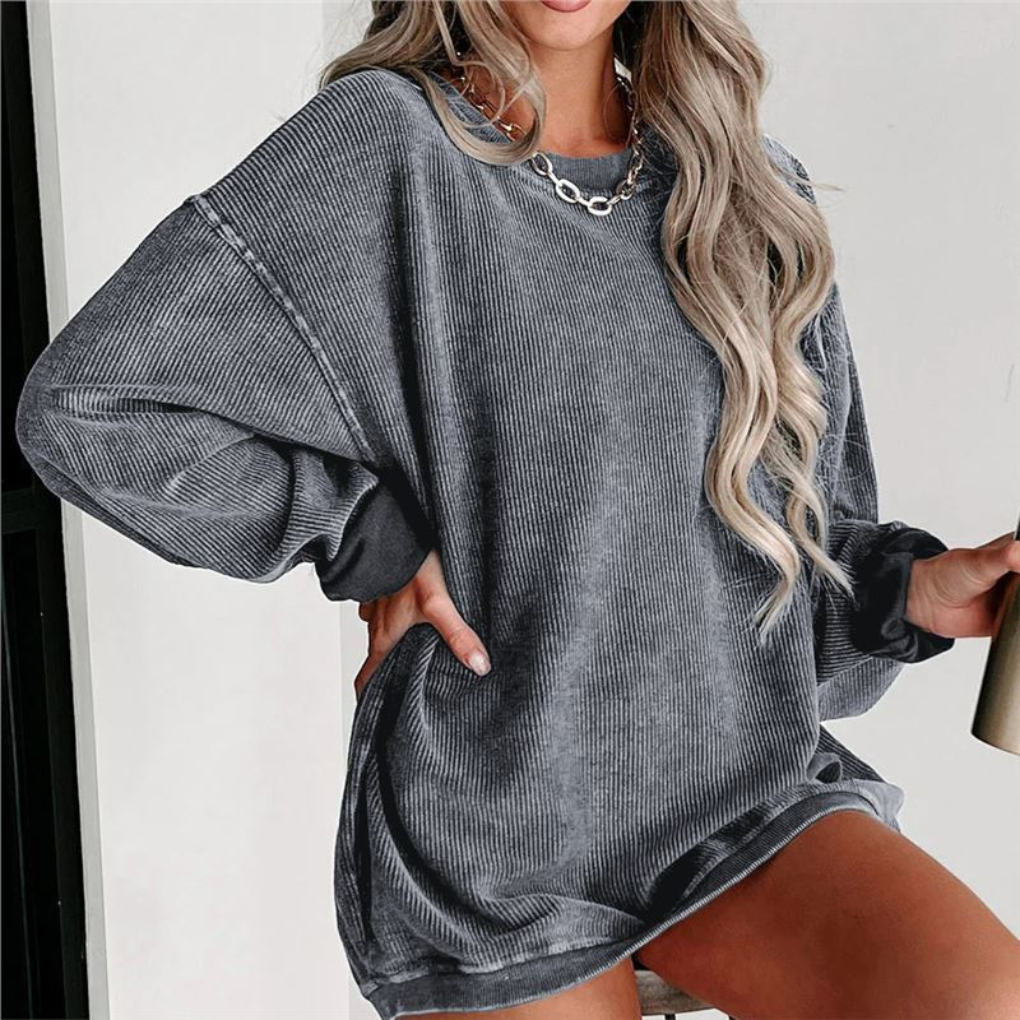 Felpa girocollo oversize da donna