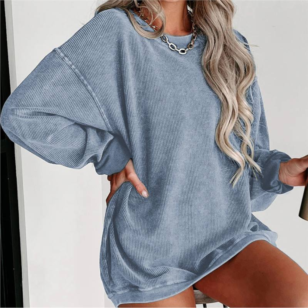 Felpa girocollo oversize da donna