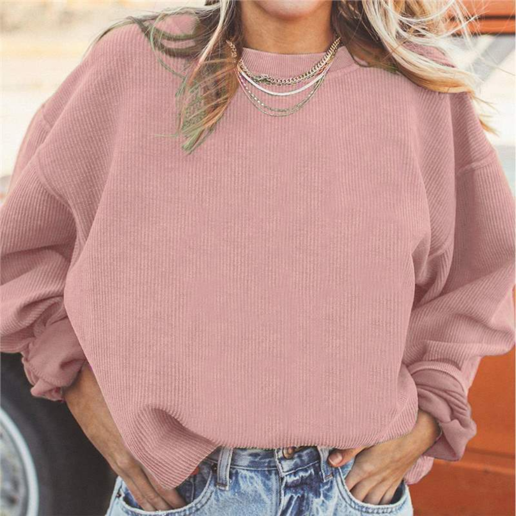 Felpa girocollo oversize da donna