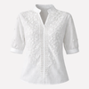 Blusa Bianca Estiva con Ricamo per Donne