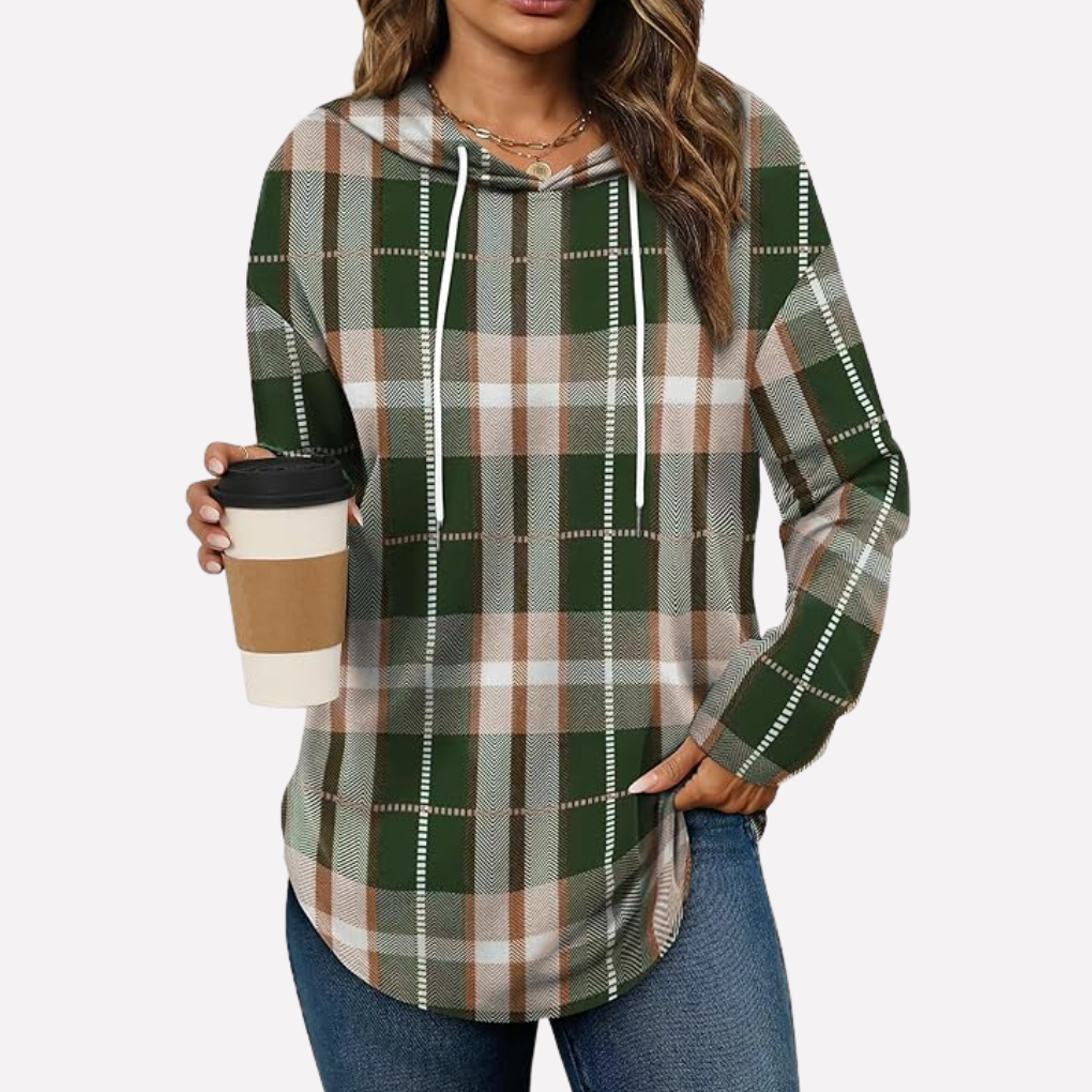 Maglia girocollo a maniche lunghe da donna