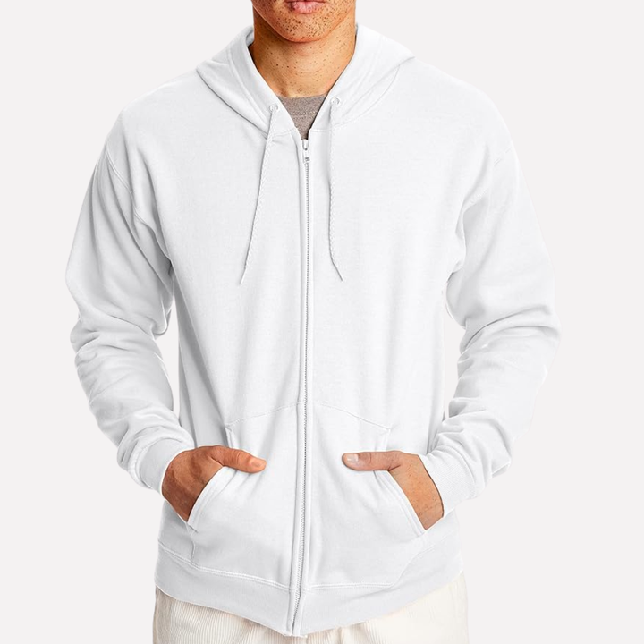 Felpa con cappuccio a zip completa da uomo