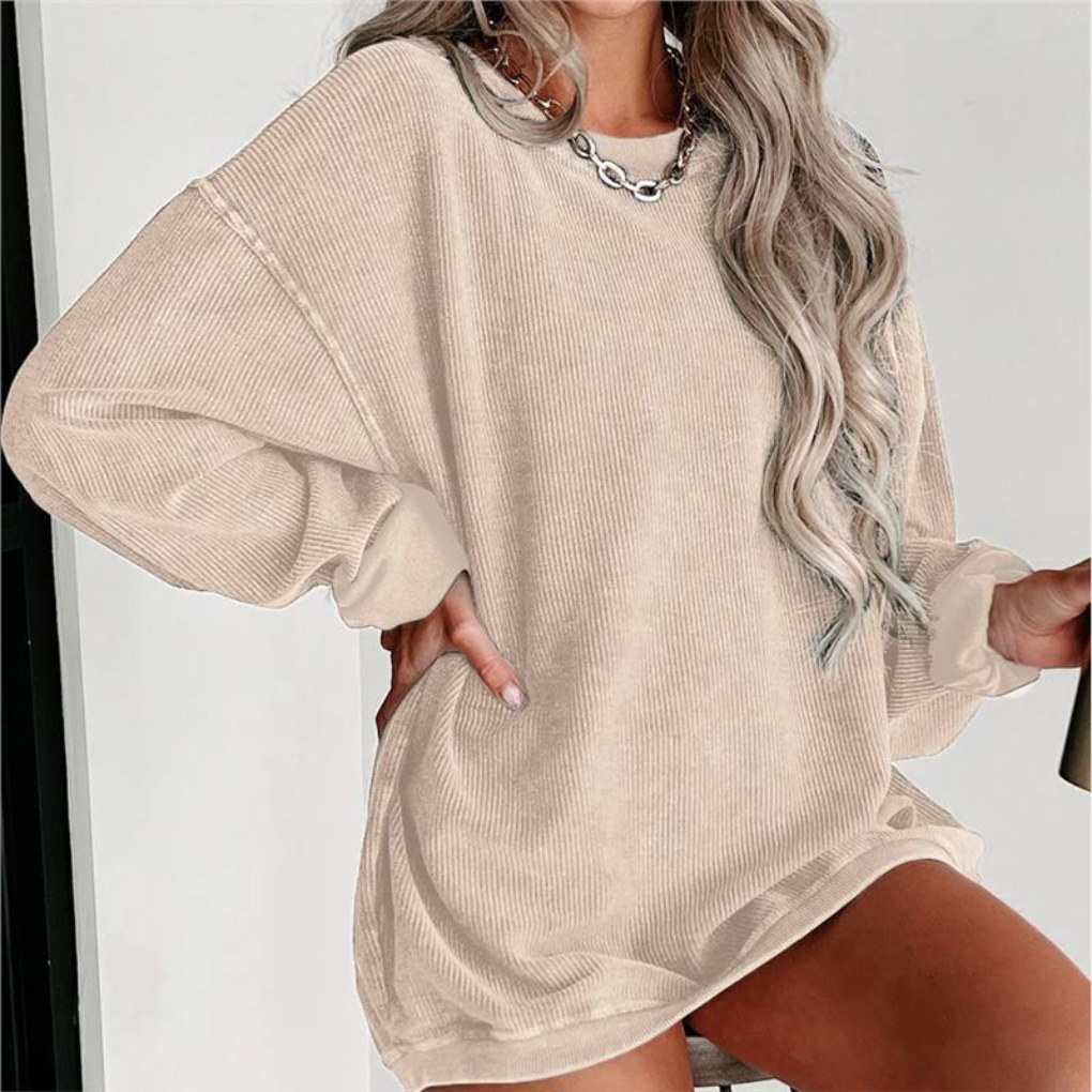 Felpa girocollo oversize da donna