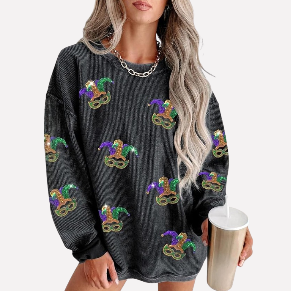 Felpa girocollo oversize da donna