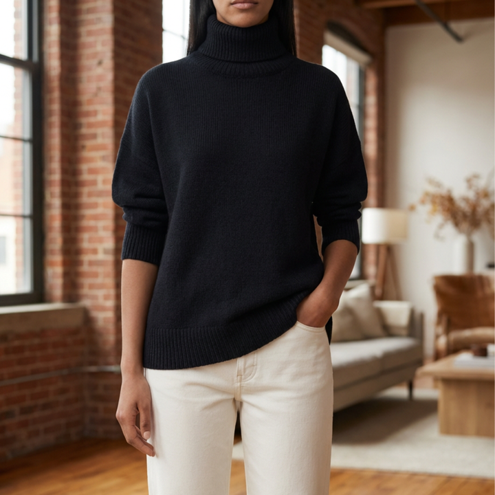 Maglione Collo Alto Slim Fit per Donna