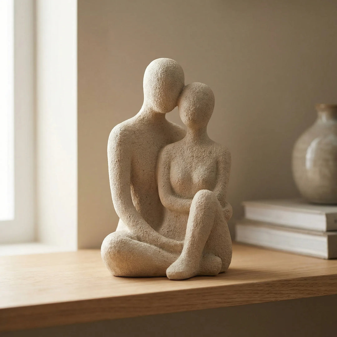 Entwinia - Statuetta astratta di una coppia che si abbraccia