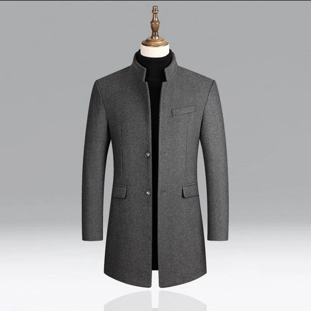 Cappotto Classico Elegante in Lana per Uomini Strato Formale Timeless