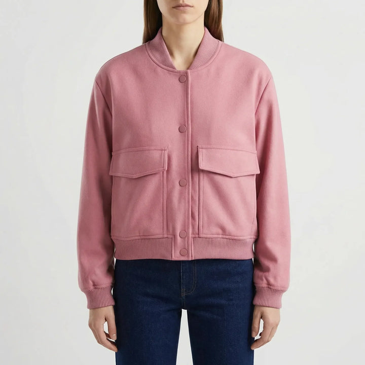 Faunelle - Giacca bomber corta casual da donna