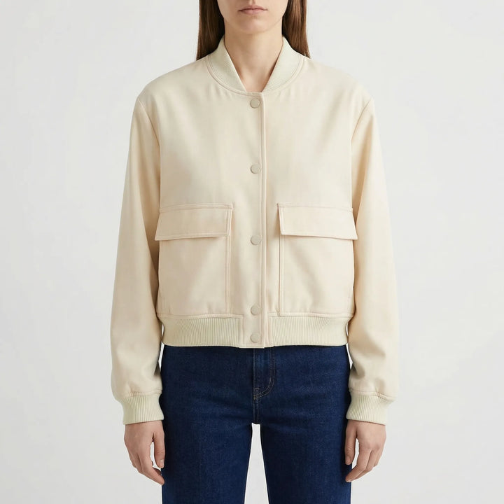 Faunelle - Giacca bomber corta casual da donna