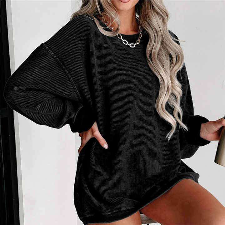 Felpa girocollo oversize da donna