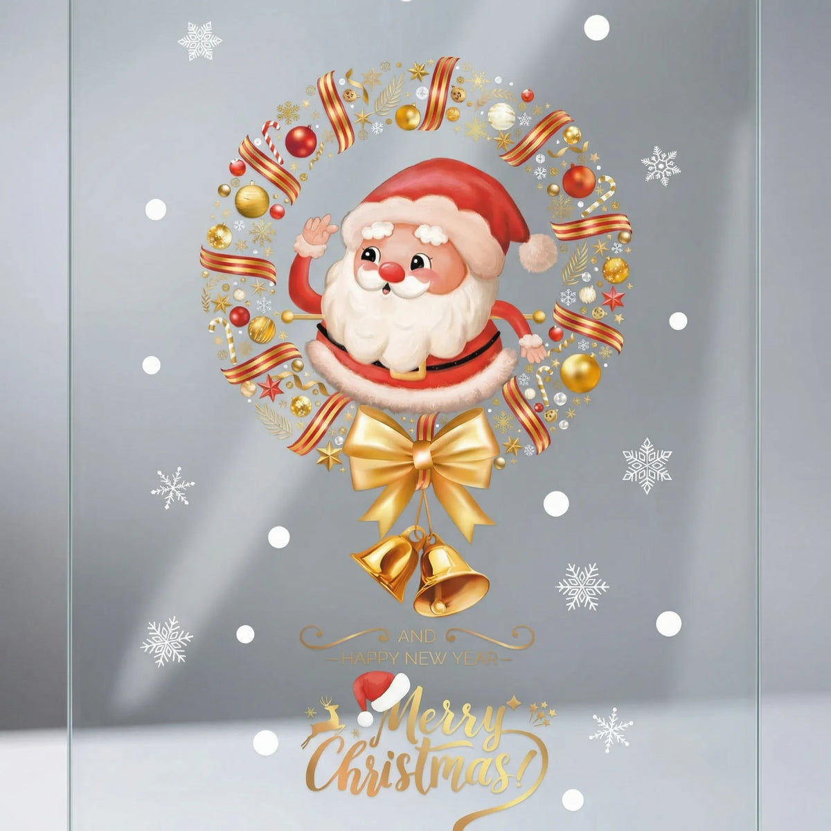 Set di Adesivi Natalizi Riutilizzabili per Finestra