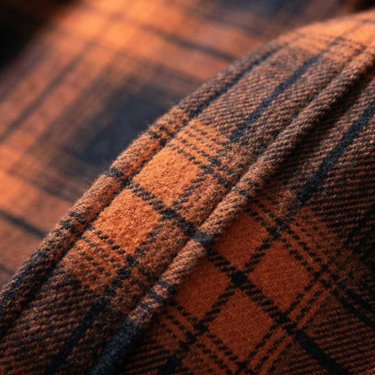 Giacca Camicia a Quadrati Foderata in Pile per Uomini