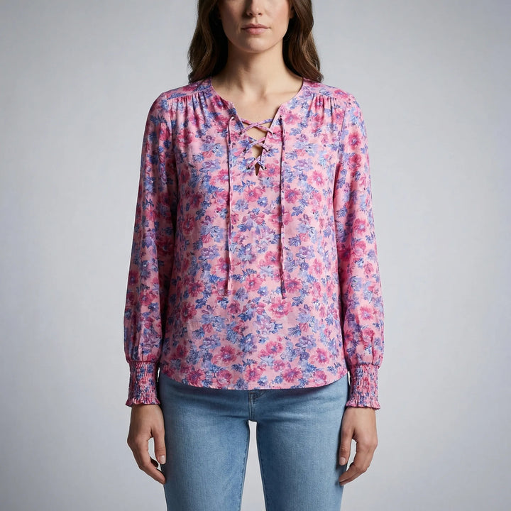 Florindra - Camicetta boho con stampa floreale