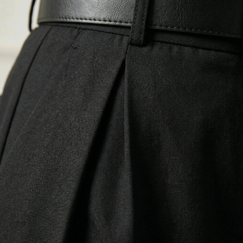 Flowana - Pantaloni a gamba larga a vita alta e svasata