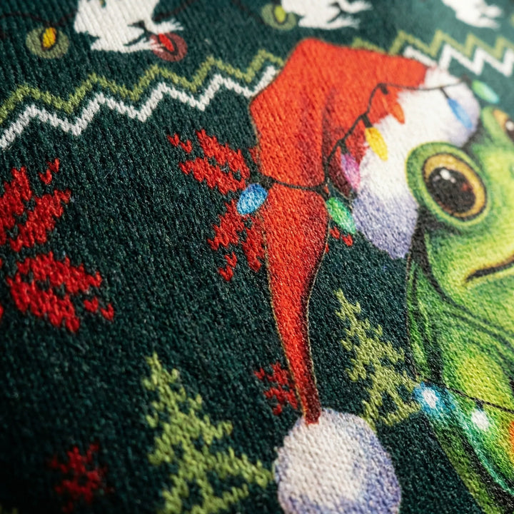 Frogliday - Maglione natalizio con grafica a rana