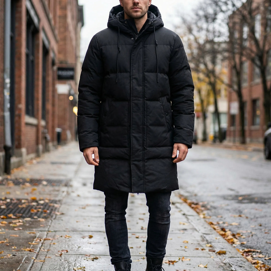 Frostlen - Parka con cappuccio lungo fino ai fianchi