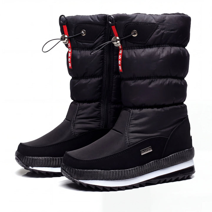 Frozvelle - Quilted Mid-Calf Slip-On Winter Boot