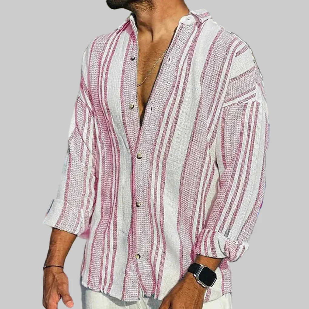 Maglia Lunga a Strisce per Uomini