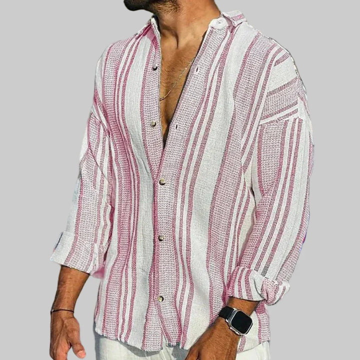 Maglia Lunga a Strisce per Uomini