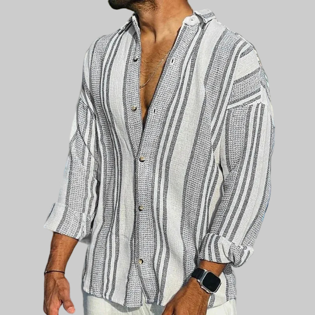 Maglia Lunga a Strisce per Uomini