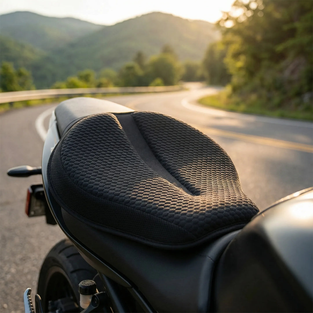 Gelrova - Cuscinetto in gel per sella moto, ideale per lunghi viaggi.