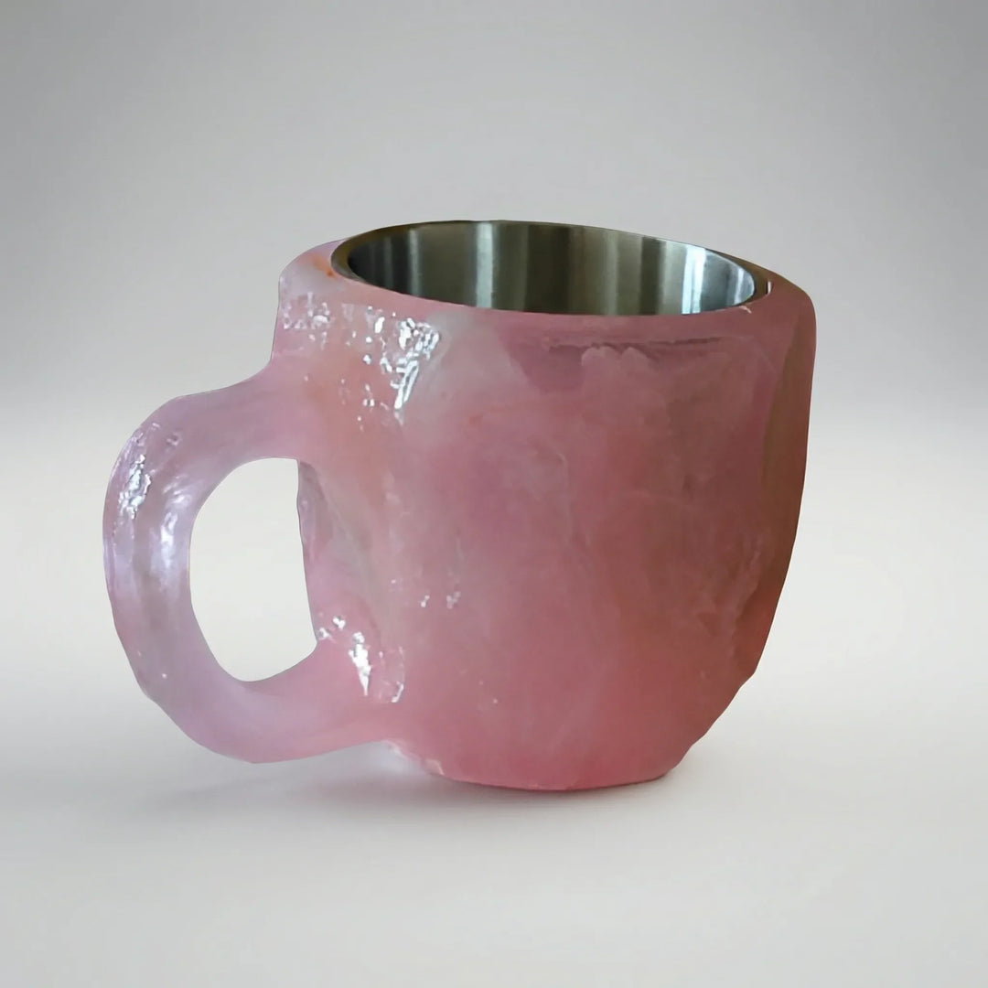 Gemlux - Tazza da caffè sfaccettata in stile pietra preziosa