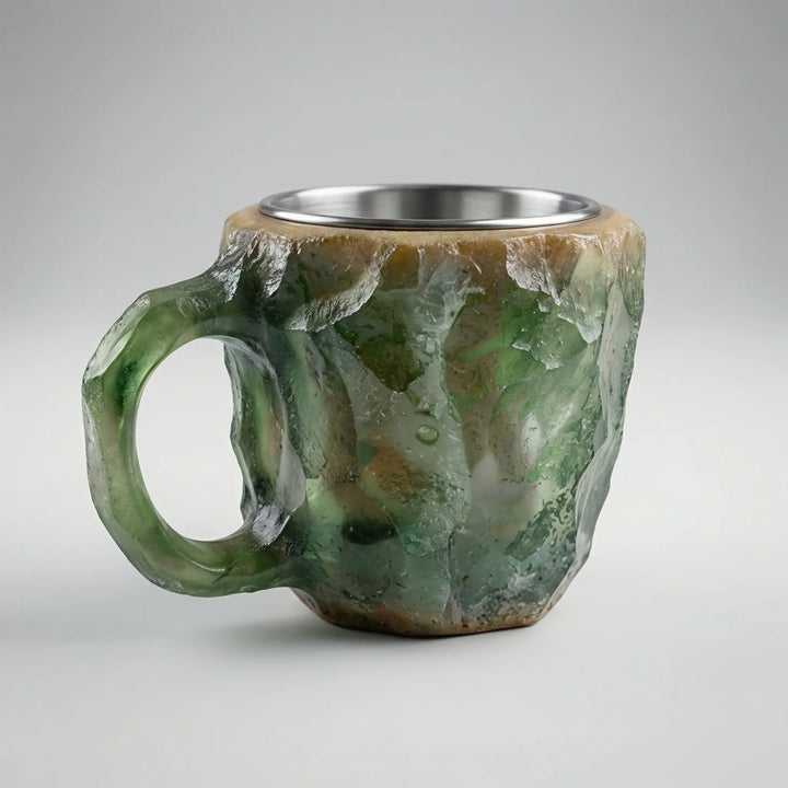 Gemlux - Tazza da caffè sfaccettata in stile pietra preziosa