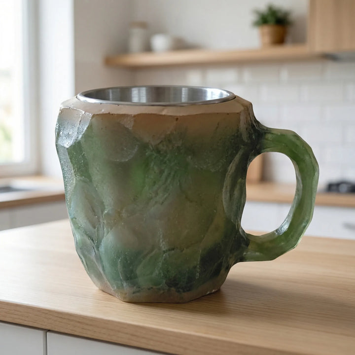Gemlux - Tazza da caffè sfaccettata in stile pietra preziosa