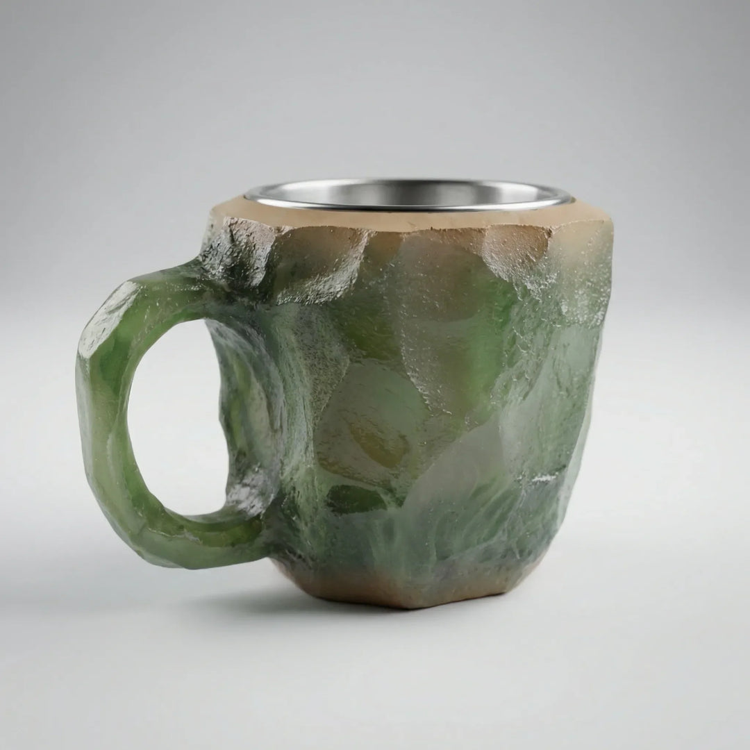 Gemlux - Tazza da caffè sfaccettata in stile pietra preziosa
