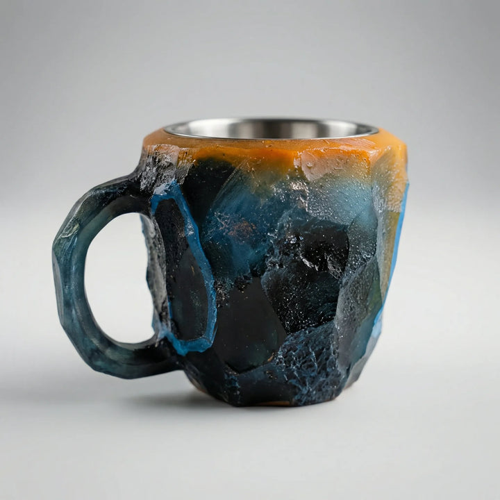 Gemlux - Tazza da caffè sfaccettata in stile pietra preziosa