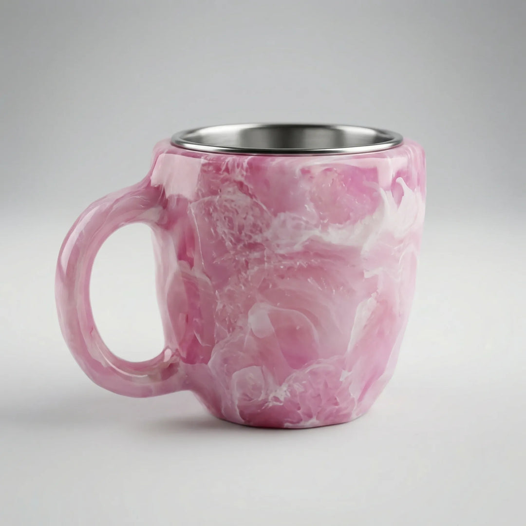 Gemlux - Tazza da caffè sfaccettata in stile pietra preziosa