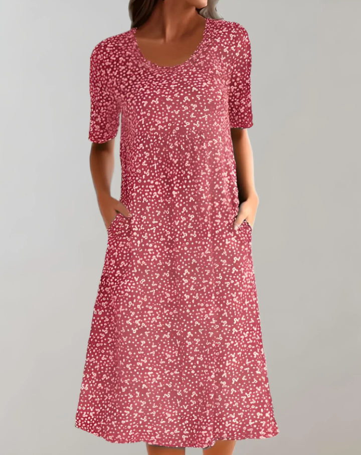Abito casual da donna leggero con scollo a V