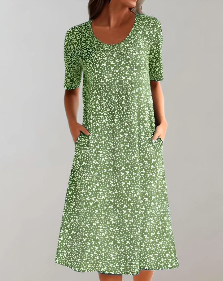 Abito casual da donna leggero con scollo a V