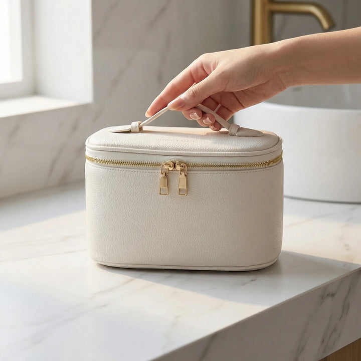 Glamette - Valigetta porta cosmetici strutturata con coperchio a cupola