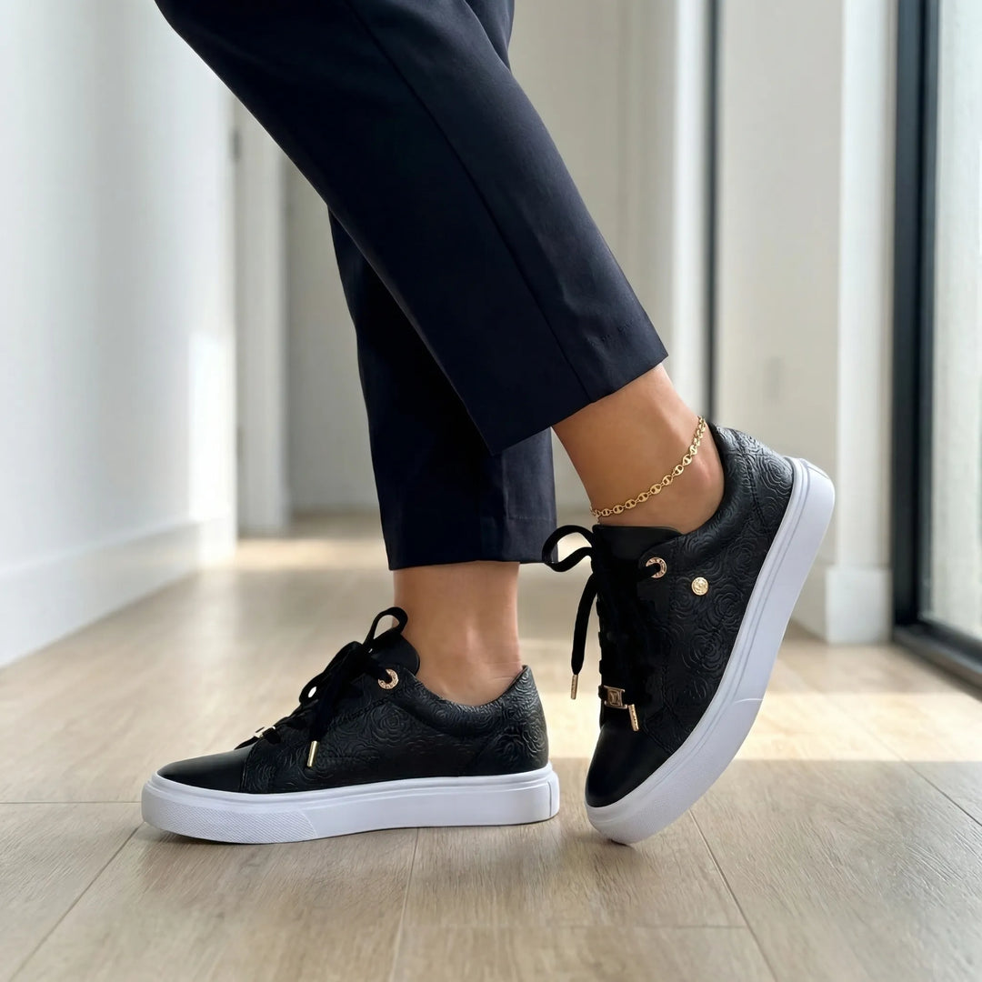 Glemsol - Sneaker stringata con plateau in rilievo