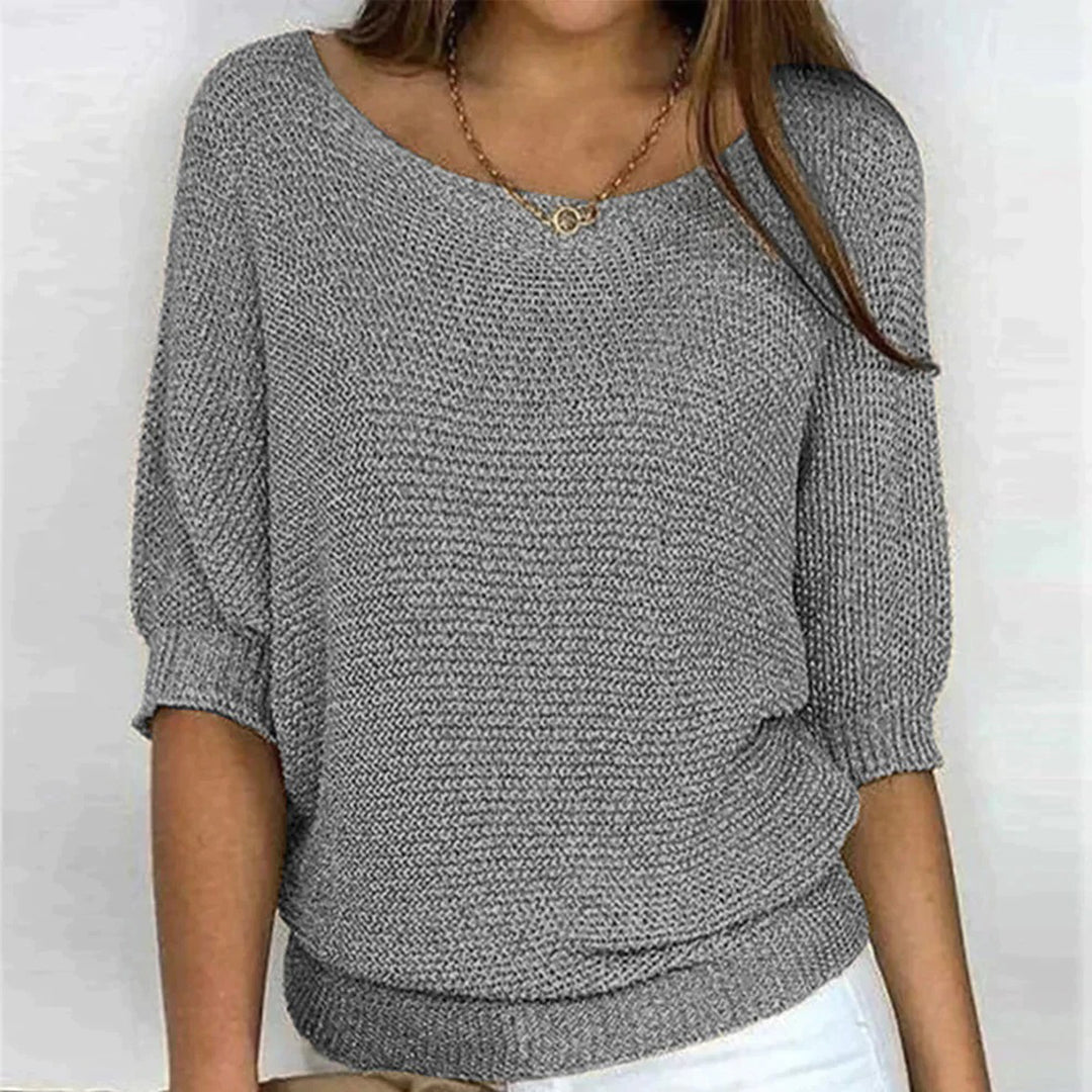 Maglione Oversize Casual Unito per Donna