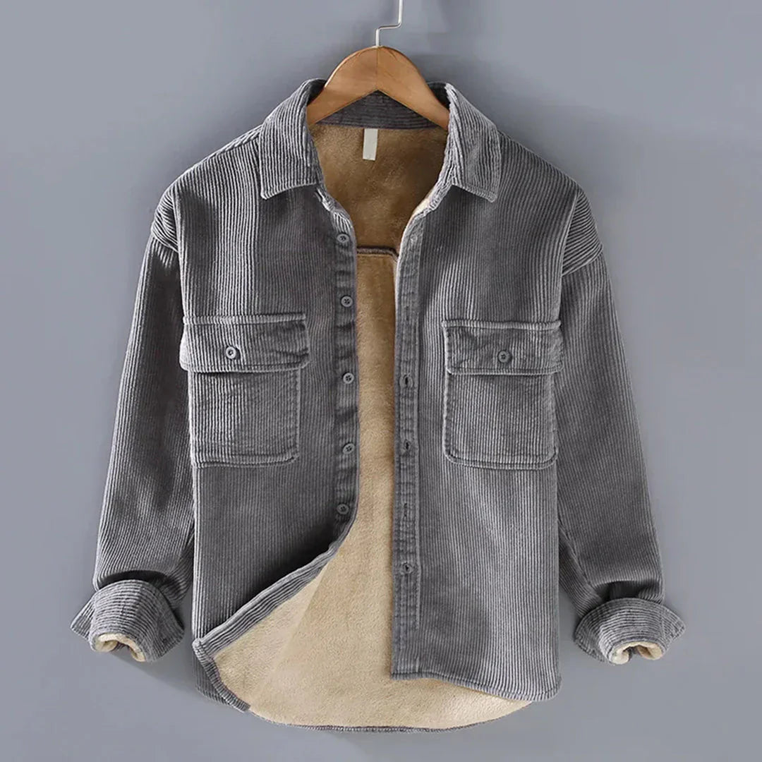 Camicia in velluto a coste: camicia da uomo calda, vintage e casual