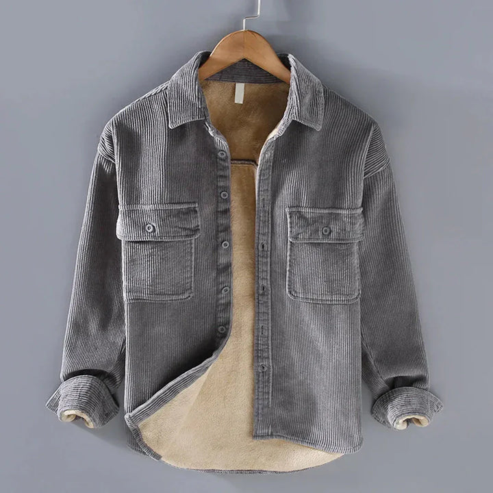Camicia in velluto a coste: camicia da uomo calda, vintage e casual