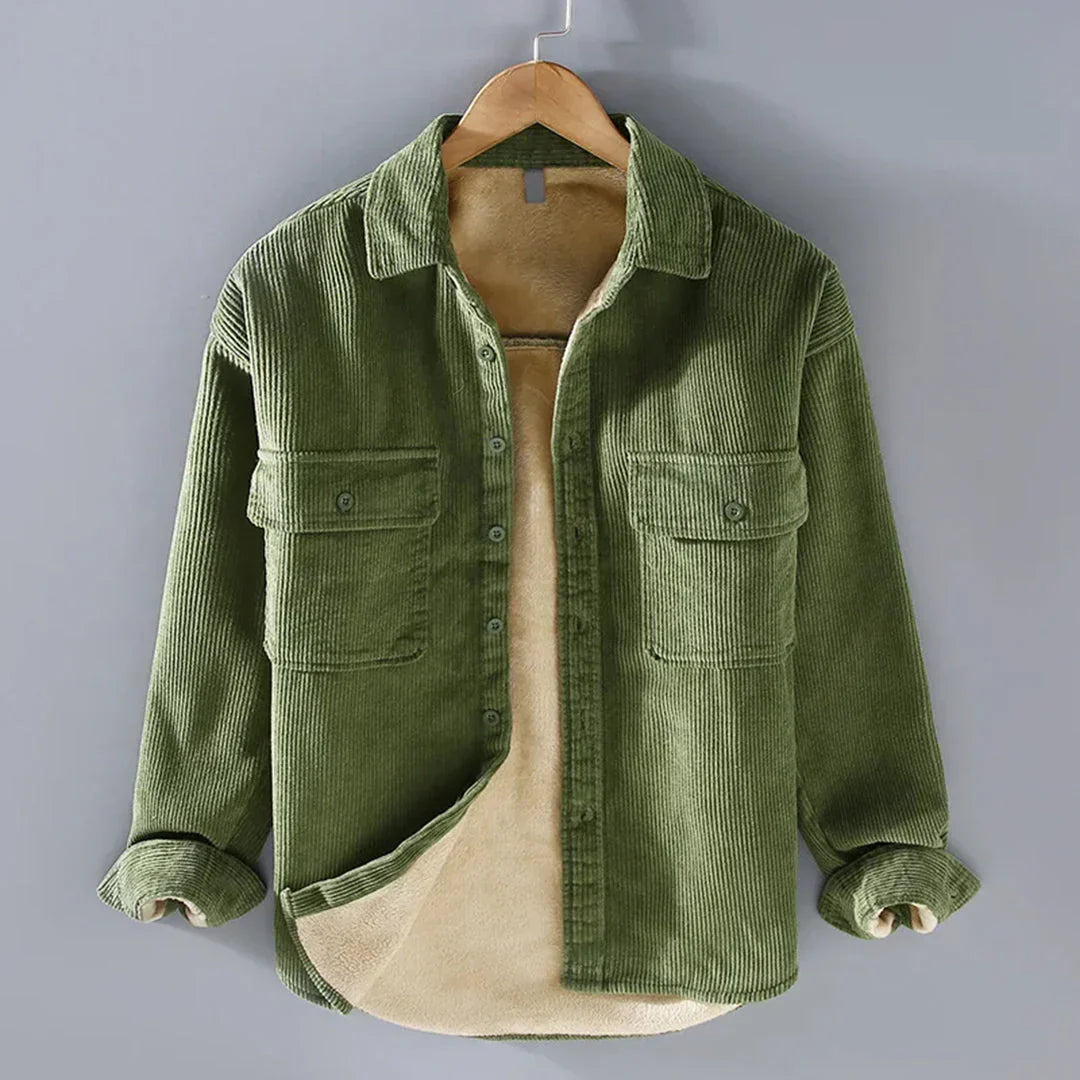 Camicia in velluto a coste: camicia da uomo calda, vintage e casual