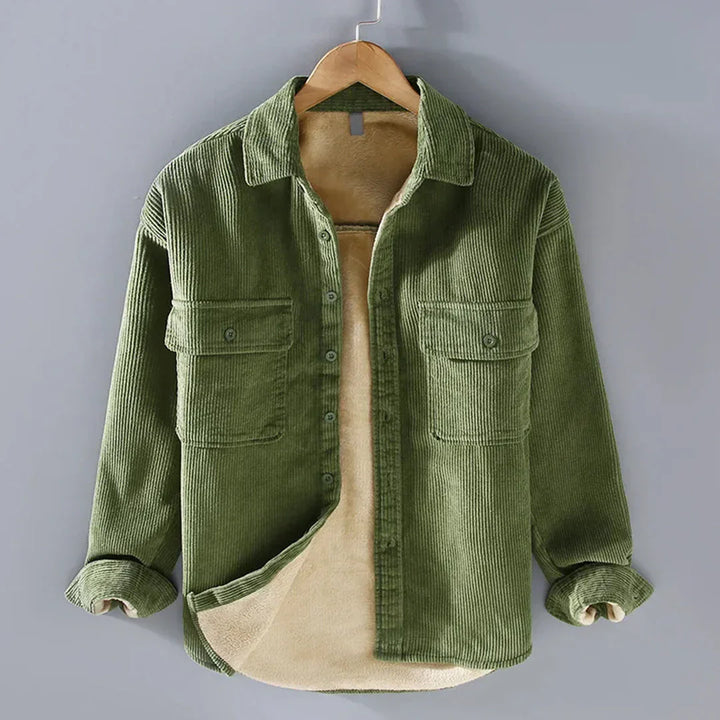 Camicia in velluto a coste: camicia da uomo calda, vintage e casual