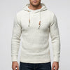 Pullover Hoodie Giacca per Uomini con Tessuto a Wafle
