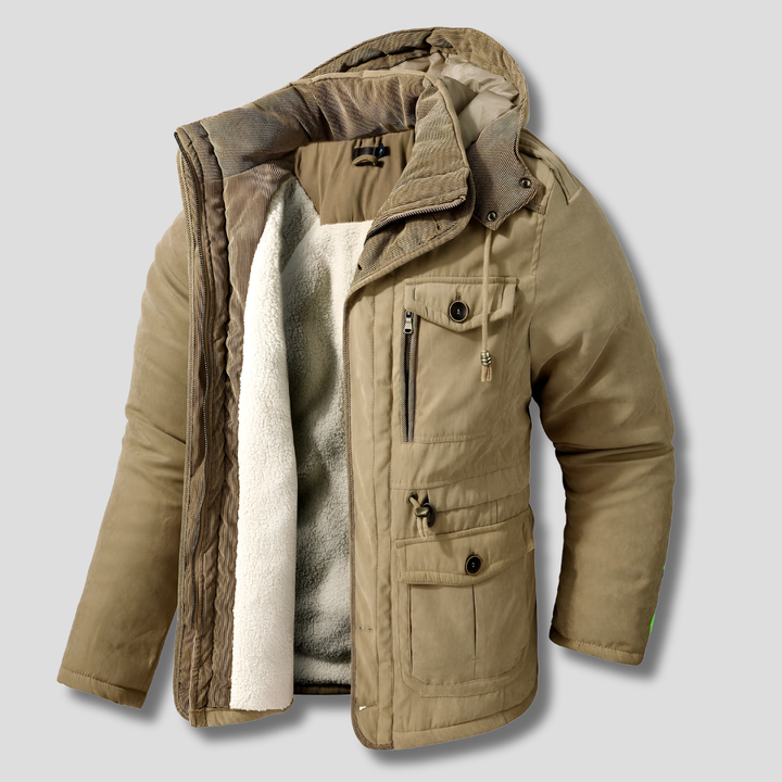 Giacca Invernale Multi-Tasche da Uomo – Design Versatile per il Freddo