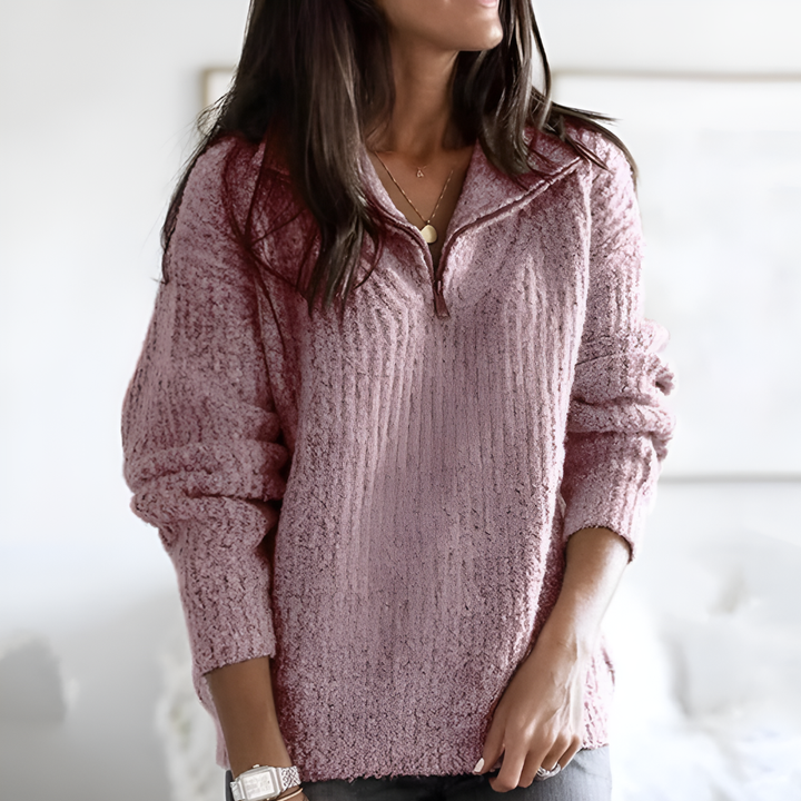 Maglione Mezza Zip da Donna