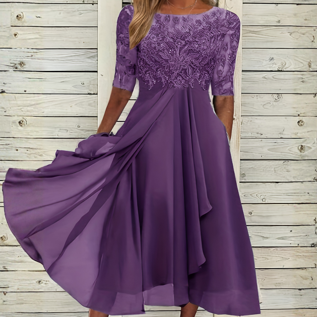 Abito Maxi da Donna con Pizzo