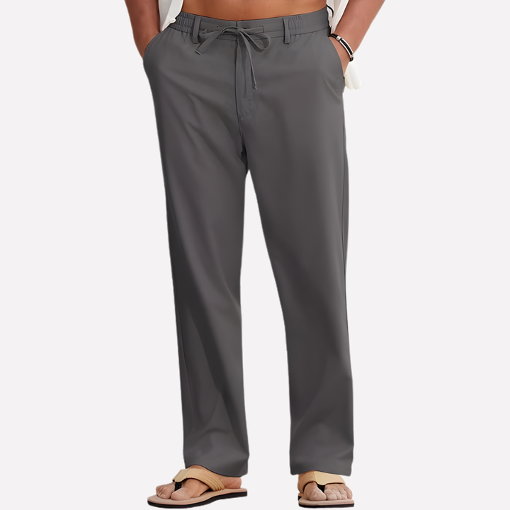 Pantaloni in Cotone e Lino da Uomo